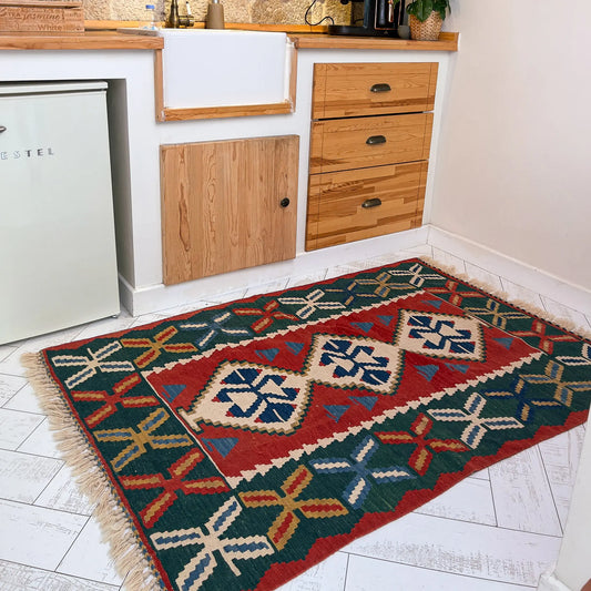 Pepuza El Dokuma Uşak Kilim